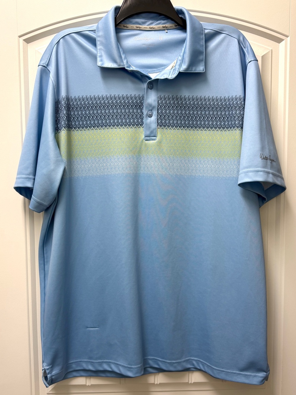 Walter Hagen Light Blue Men's XL Performance Golf Polo Shirt